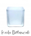 Square Frosted Glass Candle Jar 77mm